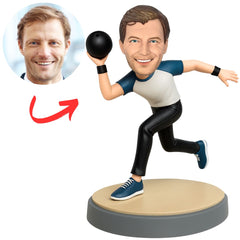 Male Bowling Player Custom Bobbleheads
