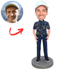 Man in Hawaiian Shirt Custom Bobbleheads