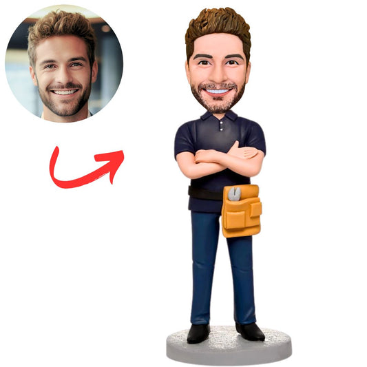 Cool Male Electrician Custom Works Bobbleheads