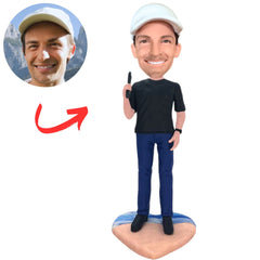 Custom Man Standing on The Beach Bobbleheads