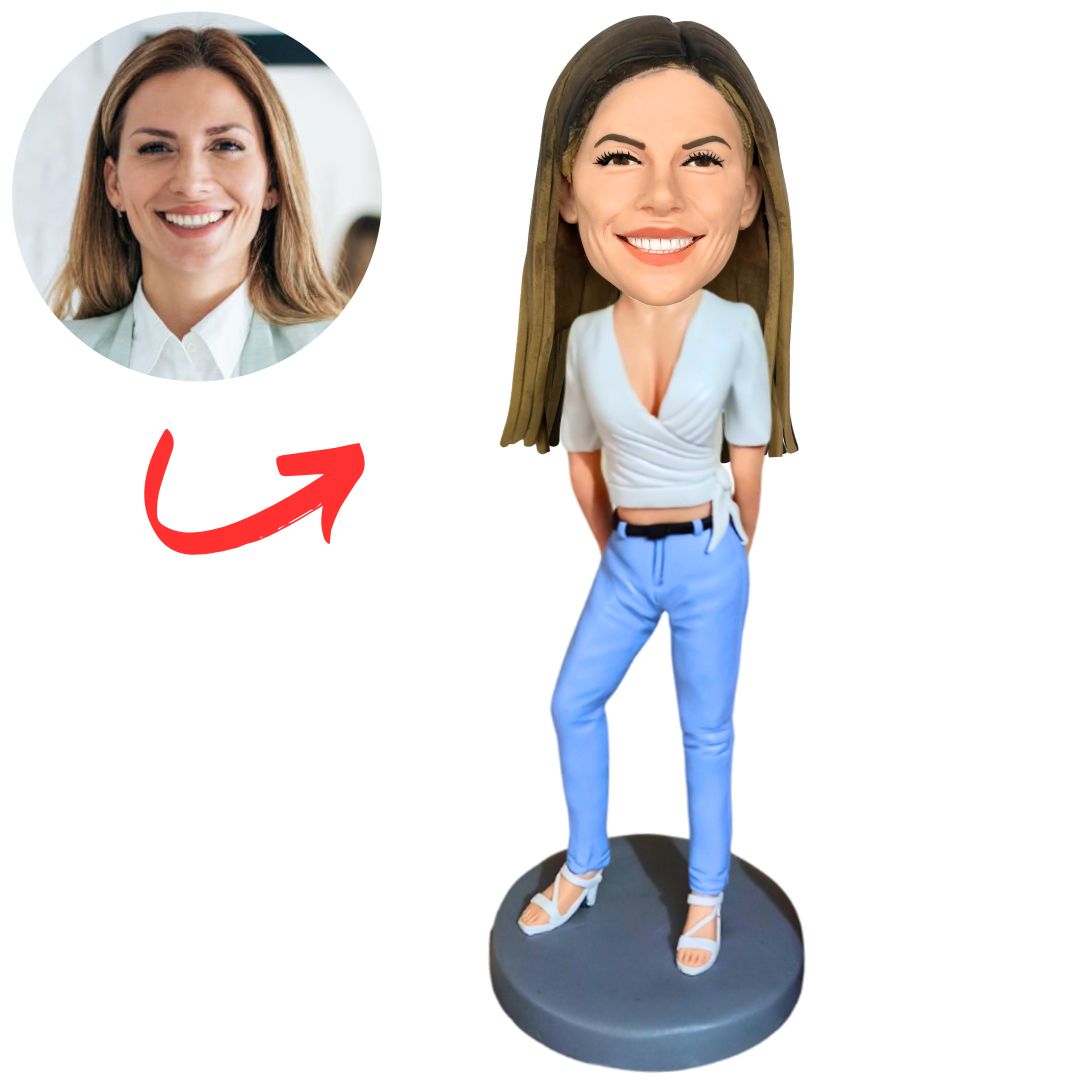 Fashion Beautiful Girl Custom Bobbleheads