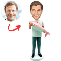 Man Holding Koi Fish Custom Bobbleheads