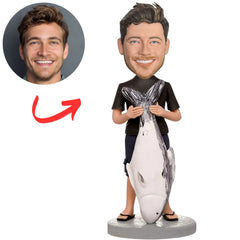 Fishing Man with Big Fish Custom Bobbleheads