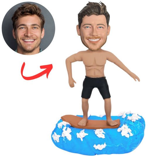 Casual Man in Blue Pants Personalized Bobbleheads