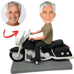 Man Riding a Harley Motorcycle Custom Bobbleheads