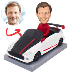 Man Driving a Sports Car Custom Bobbleheads