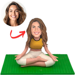 Woman Doing Yoga Custom Bobbleheads