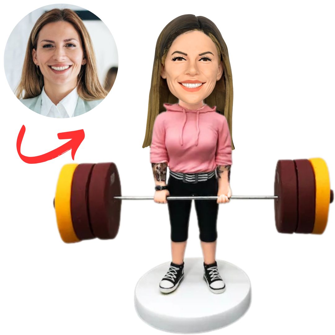 Female Weightlifter Custom Bobbleheads