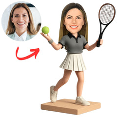 Female Tennis Player Custom Bobbleheads