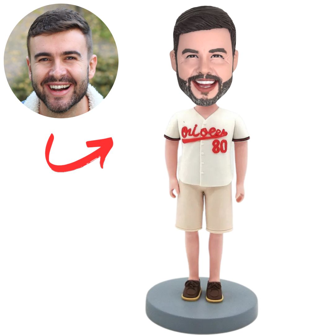 No. 80 Baseball Player Custom Bobbleheads