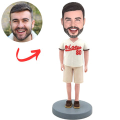 No. 80 Baseball Player Custom Bobbleheads