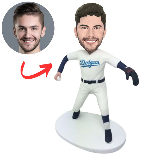 Baseball Player in Dodgers Uniform Custom Bobbleheads