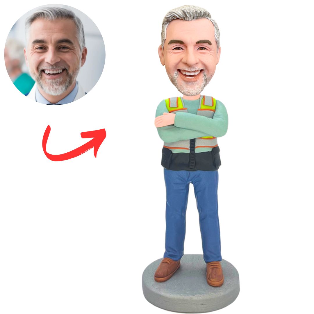 Cool Male Worker Custom Engineer Bobbleheads