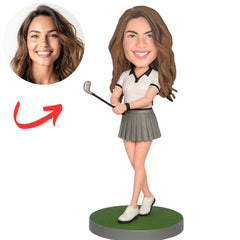 Female Baseball Player Custom Sports Bobbleheads