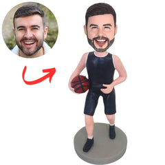 Blask Suit Basketball Player Custom Bobbleheads