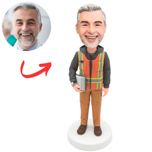 Engineer in Safety Suit Custom Bobbleheads