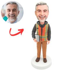 Engineer in Safety Suit Custom Bobbleheads