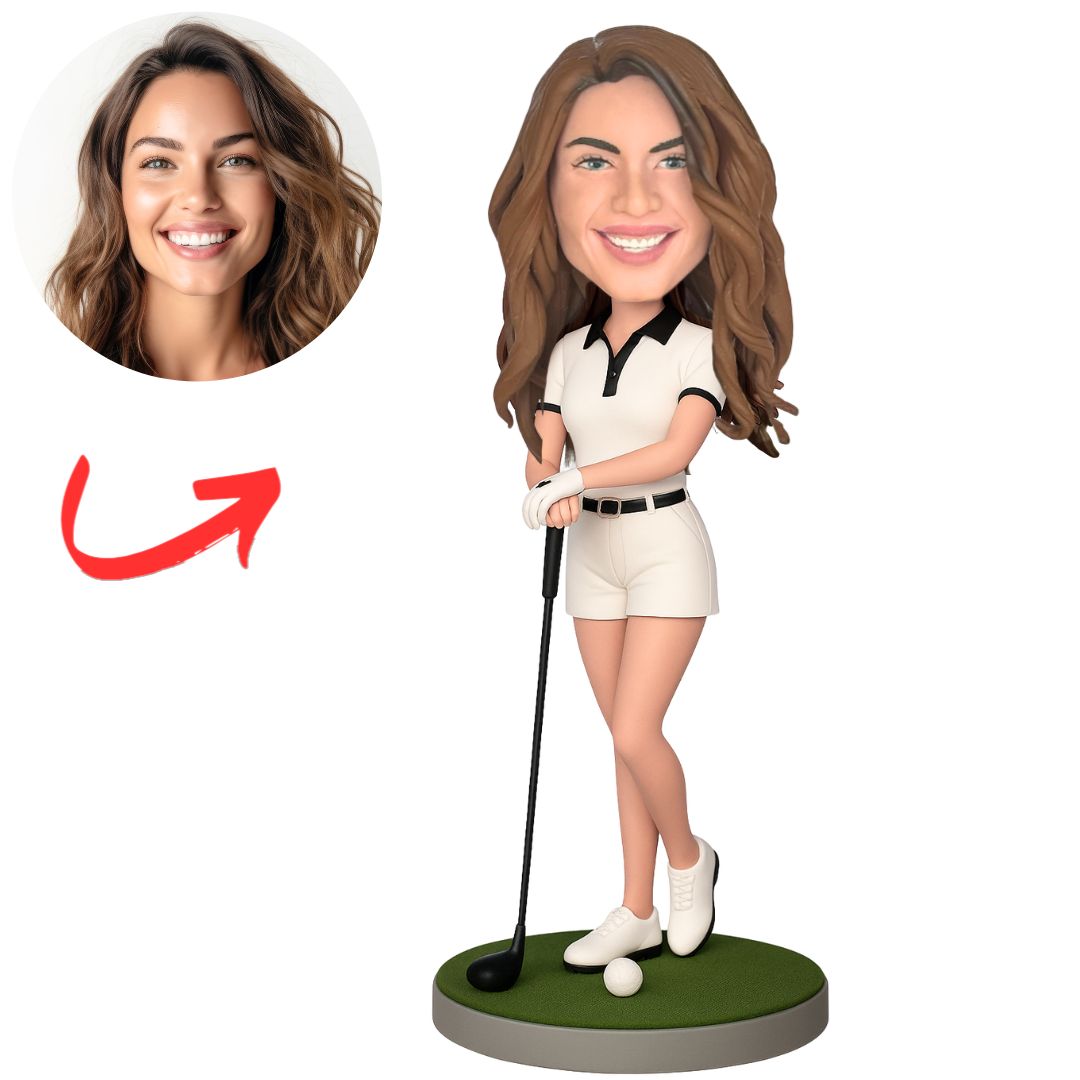 Female Golf Trainer Custom Bobbleheads