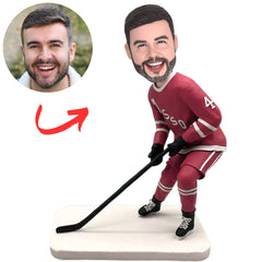 Red Suit Hockey Player Custom Bobbleheads