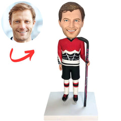 Ice Hockey Player in Uniform Personalized Bobbleheads