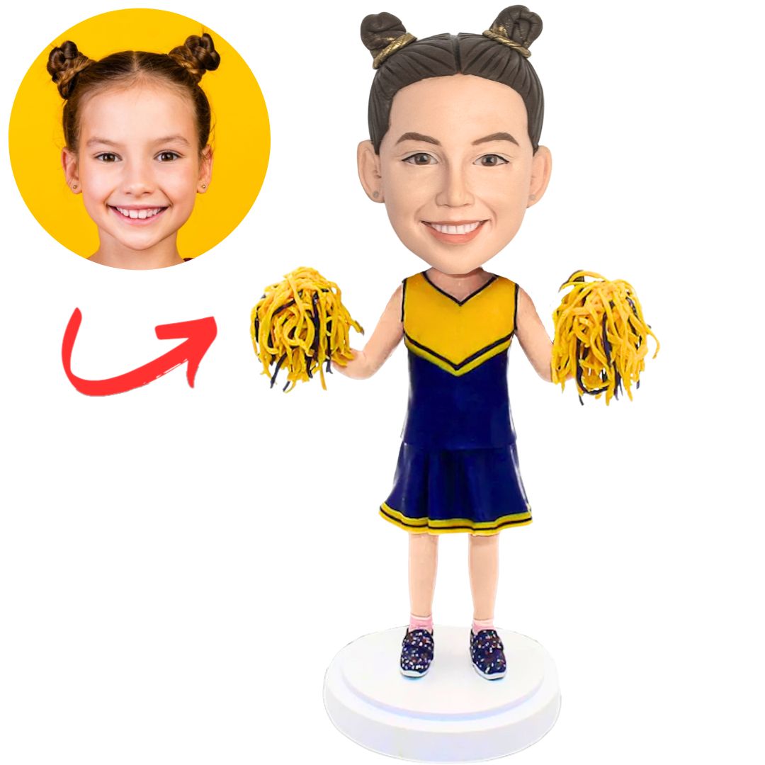 Cheerleading Little Girl Custom Bobbleheads