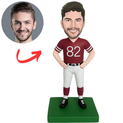 Number 82 Football Player Custom Rugby Bobbleheads
