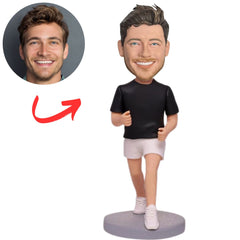 Black Shirt Running Man Custom Bobbleheads