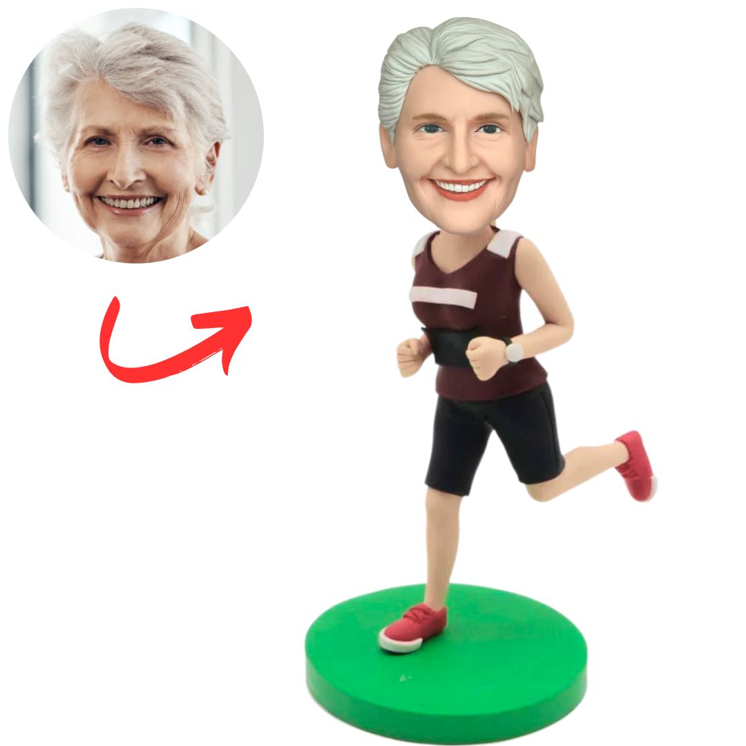 Runner Woman Custom Bobbleheads