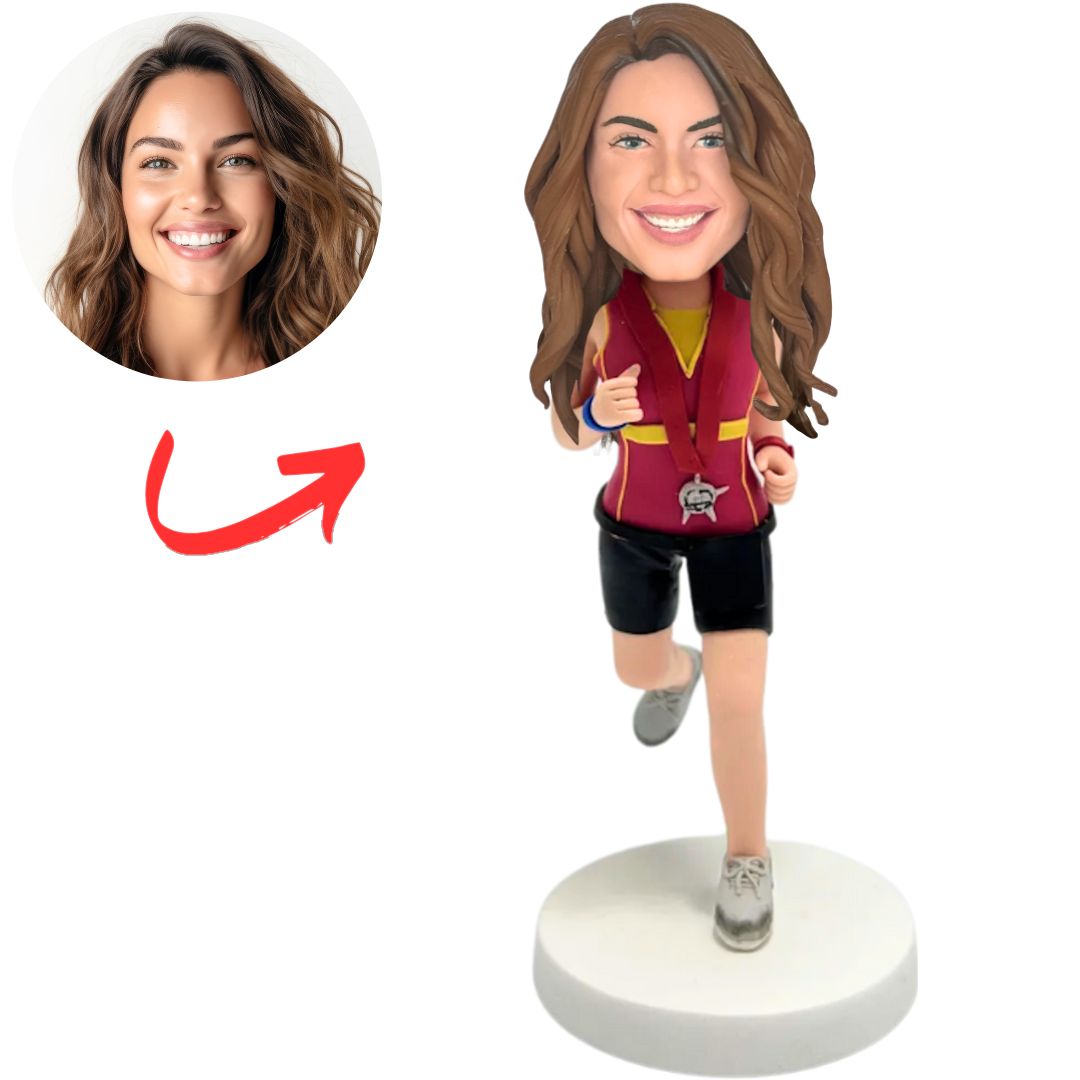 Gold Medal Running Champion Custom Bobbleheads