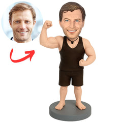 Strong Muscular Man Custom Bobbleheads