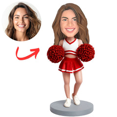 Cheerleaders Holding Flower Ball Custom Bobbleheads