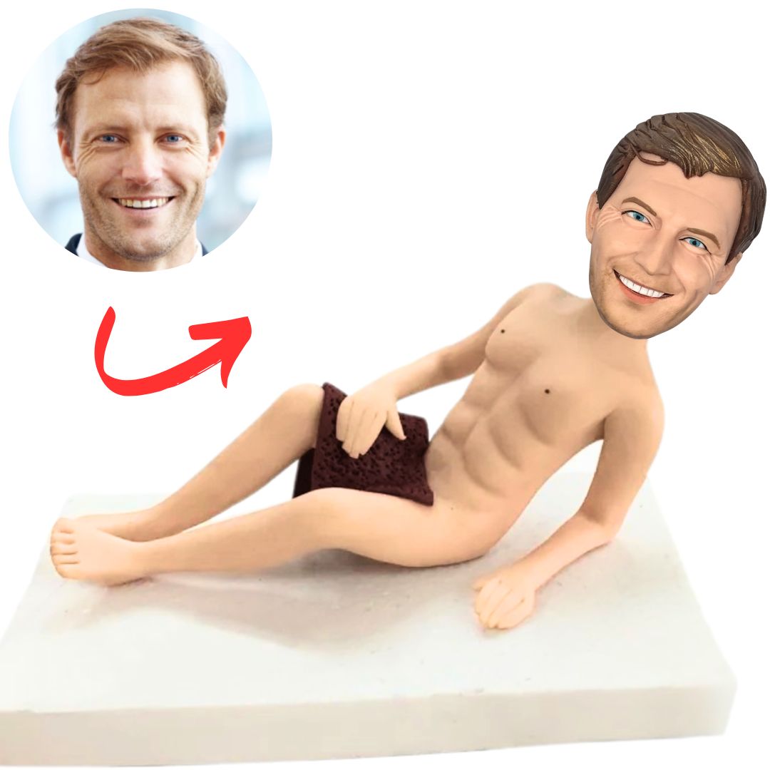 Naked Man with Towel Custom Bobbleheads