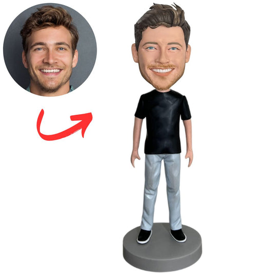 Man in Laid-back Style Custom Casual Bobbleheads