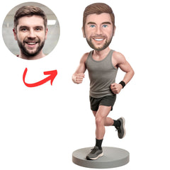 Man Wearing Sportswear Running Custom Bobbleheads