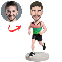 Running Man Wearing Black Shorts Custom Bobbleheads
