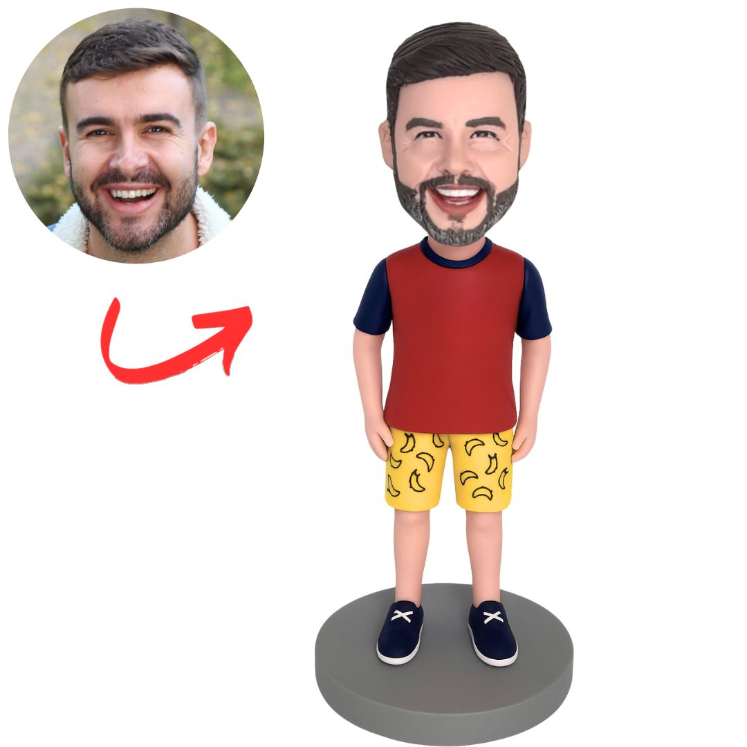 Yellow Shorts Modern Man Custom Bobbleheads