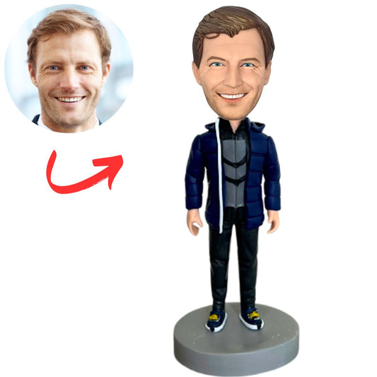 Man in Down Jacket Custom Winter Bobbleheads