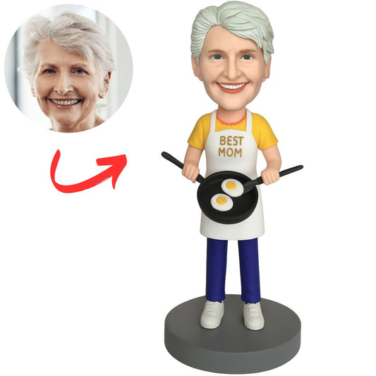 Best Mom Holding a Flat Base Custom Bobbleheads