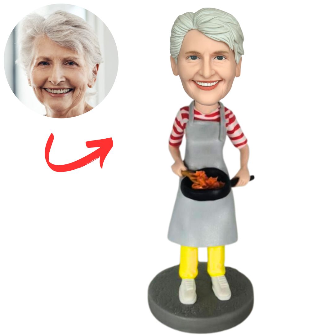 Woman Cooking Custom Bobbleheads