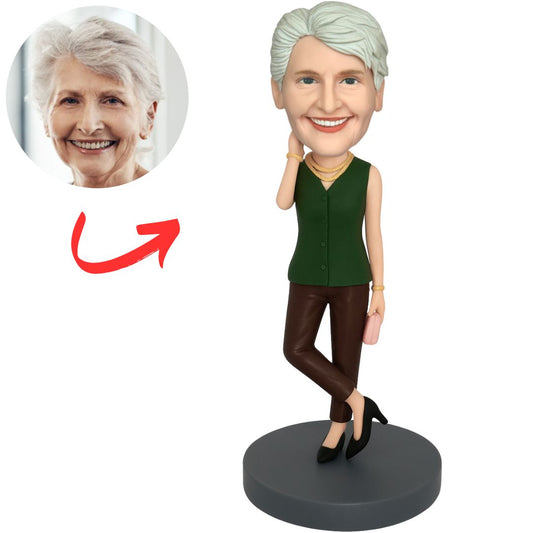 Rich Fashion Woman Custom Bobbleheads
