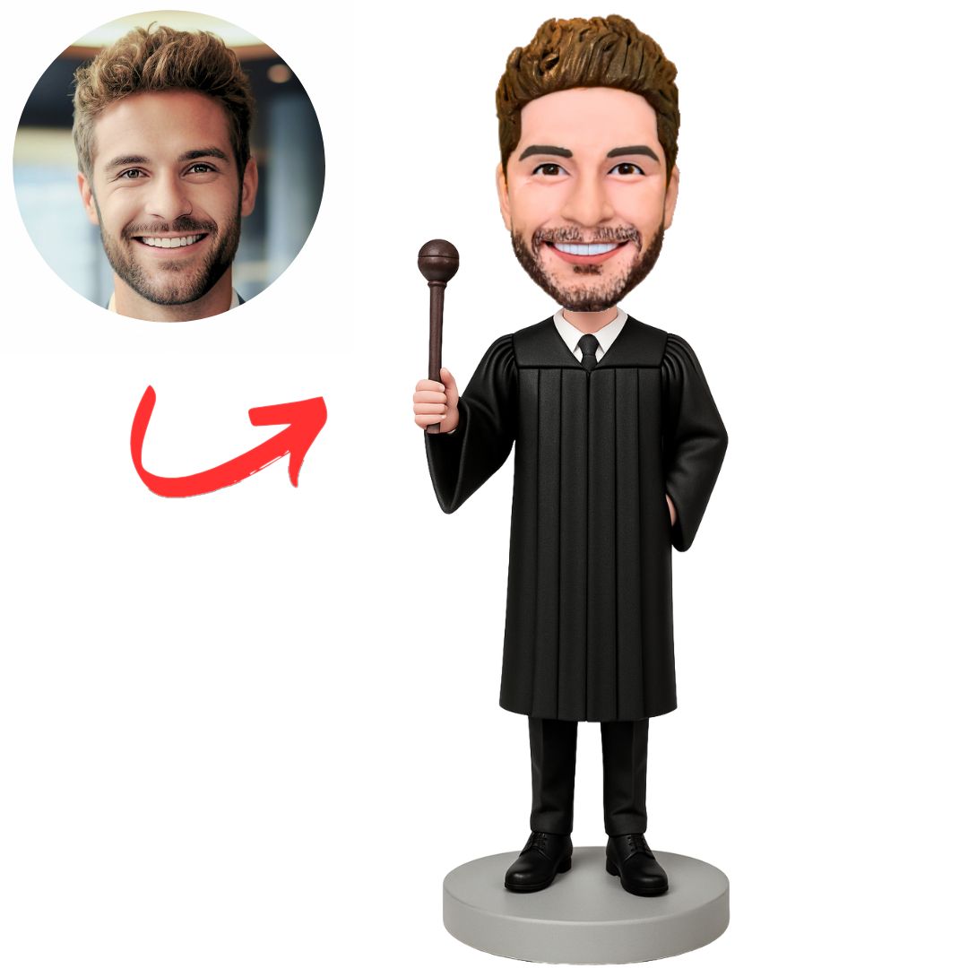 Judge Holding Hammer Custom Bobbleheads