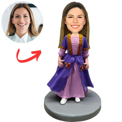Woman in Royal Princess Style Dress Custom Bobbleheads
