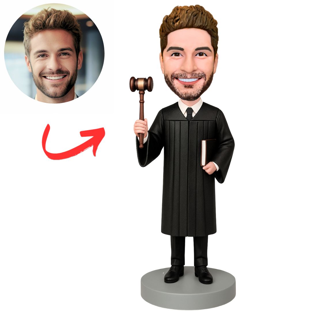 Handsome Male Judge Custom Judge Bobbleheads