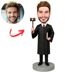 Handsome Male Judge Custom Judge Bobbleheads