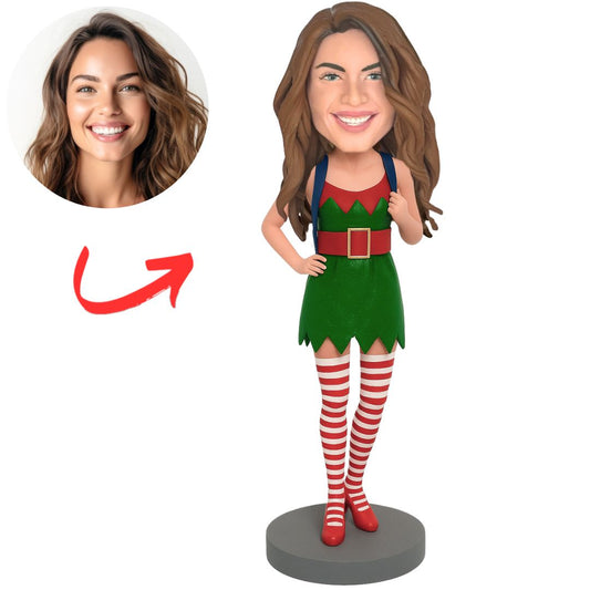 Christmas Beautiful Girl Custom Bobbleheads