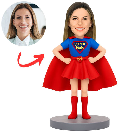 Super Mom with Cape Custom Bobbleheads