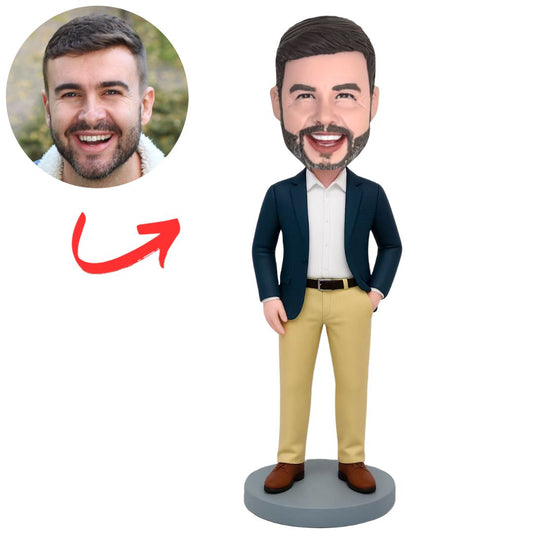 Businessmen Wearing Khaki Pants Custom Bobbleheads