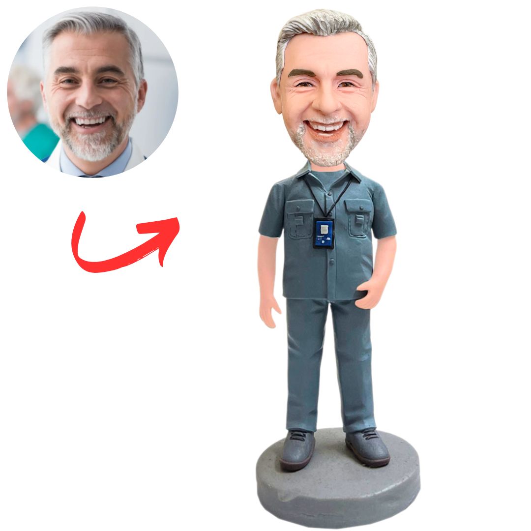 Policeman with Work ID Custom Bobbleheads
