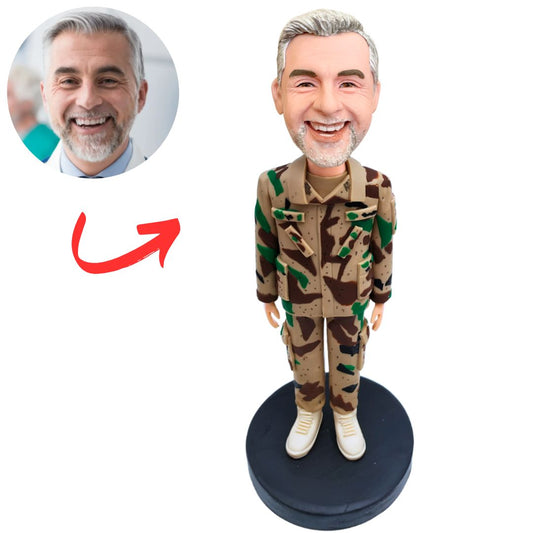Male Soldier Custom Bobbleheads Gifts for Him