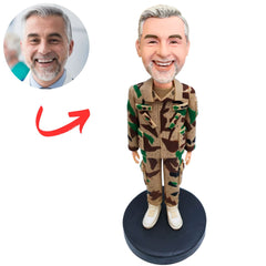 Male Soldier Custom Bobbleheads Gifts for Him